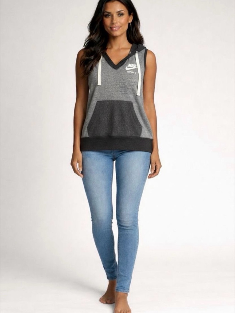 Nike Women’s Sleeveless Hooded Tank - Gray/Charcoal